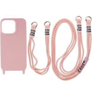 Чехол TPU two straps California для Apple iPhone 13 Pro Max (6.7") Розовый / Pink Sand