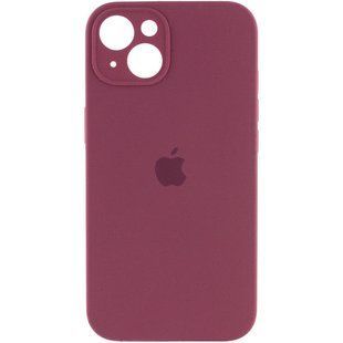 Чехол Silicone Case Full Camera Protective (AA) для Apple iPhone 15 (6.1") Бордовый / Plum