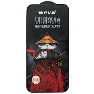 Защитное 2.5D стекло Weva AirBag (тех.пак) для Apple iPhone 17 / 17 Pro / 16 Pro (6.3") Черный