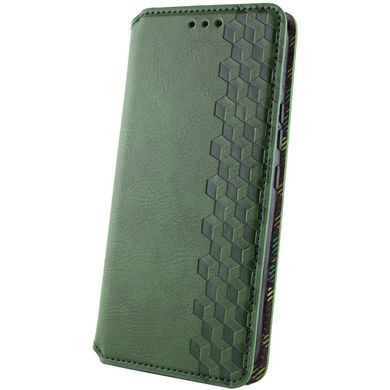 Кожаный чехол книжка GETMAN Cubic (PU) для Samsung Galaxy M34 5G Зеленый