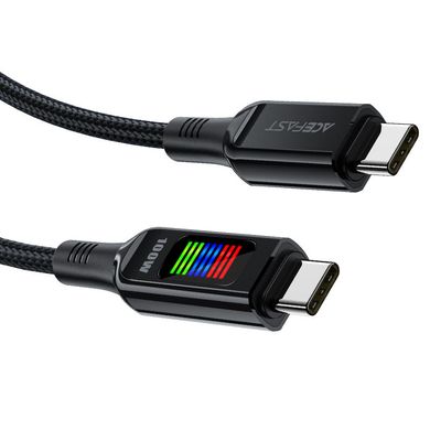 Дата кабель Acefast C7-03 USB-C to USB-C zinc alloy (1.2m) Black