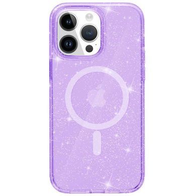 Чохол TPU Galaxy Sparkle Magnetic Fit для Apple iPhone 16 Pro (6.3") Purple+Glitter