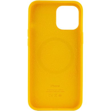 Уценка Чехол Silicone case (AAA) full with Magsafe and Animation для Apple iPhone 12 Pro Max (6.7") Дефект упаковки / Желтый / Sunflower