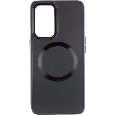 TPU чехол Bonbon Metal Style with MagSafe для OnePlus 9 Черный / Black