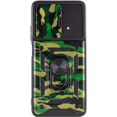 Ударостійкий чохол Camshield Serge Ring Camo для Xiaomi Poco X4 Pro 5G Зелений / Army Green