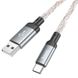 Дата кабель Hoco U112 Shine 2.4A USB to Type-C (1m) Gray фото 4