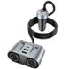 АЗУ Hoco Z51 Establisher 147W(2C3A) 2-in-1 cigarette lighter car charger Metal gray фото 1