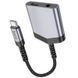 Переходник Hoco LS39 Type-C to Type-C + 3.5mm Metal gray фото 6