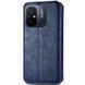 Шкіряний чохол книжка GETMAN Cubic (PU) для Xiaomi Redmi 12C Синій фото 2