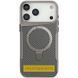 TPU+PC чохол Metal Buttons with Magnetic Fit Carbon Ring для Apple iPhone 17 Air (6.5") Сірий фото 1