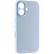 Чехол Silk Full Camera Protective (AA) NO LOGO для Apple iPhone 16 (6.1") Голубой / Sweet Blue