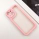TPU чохол Transparent + Colour 1,5mm для Apple iPhone 15 (6.1") Pink фото 2