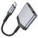 Переходник Hoco LS39 Type-C to Type-C + 3.5mm Metal gray фото 4