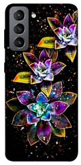 Чехол itsPrint Flowers on black для Samsung Galaxy S21 FE