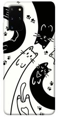 Чехол itsPrint Черно-белые коты для Samsung Galaxy S20+