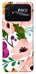 Чехол itsPrint Акварельные цветы для Xiaomi Poco C40