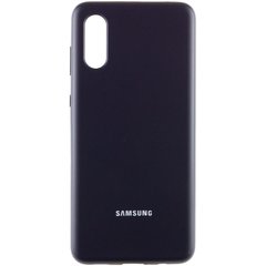 Чехол Silicone Cover Full Protective (AA) для Samsung Galaxy A02 Темно-синий / Midnight blue