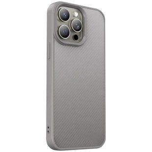 TPU чехол Carbon Protective with Magnetic Fit для Apple iPhone 14 Pro Max (6.7") Grey