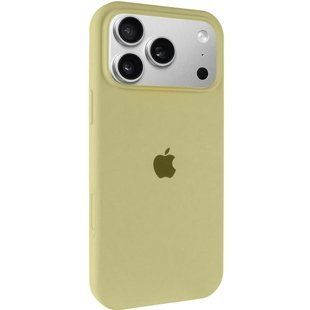 Чехол Silicone Case Full Protective (AA) для Apple iPhone 17 Pro Max (6.9") Желтый / Mellow Yellow