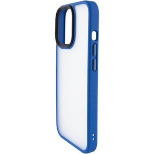 TPU+PC чехол Metal Buttons для Apple iPhone 12 Pro / 12 (6.1") Голубой / Light Blue