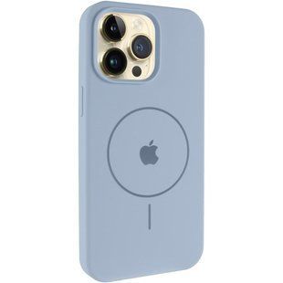Чехол Silicone Case Full Protective (AA) V2 with MagSafe для Apple iPhone 12 Pro Max (6.7") Голубой / Lilac Blue