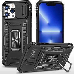 Ударопрочный чехол Camshield Army Ring для Apple iPhone 16 Pro Max (6.9") Черный / Black