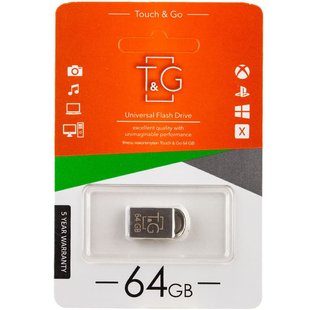 Флеш-драйв USB Flash Drive T&G 107 Metal Series 64GB Серебряный