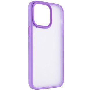 TPU+PC чехол Metal Buttons для Apple iPhone 14 Pro Max (6.7") Сиреневый / Light Purple