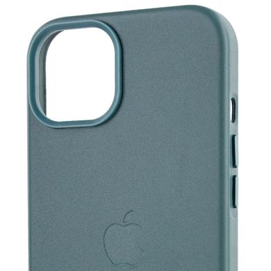 Шкіряний чохол Leather Case (AA) with MagSafe для Apple iPhone 14 (6.1") Pine green