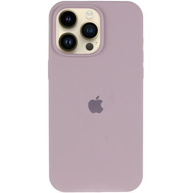Чохол Silicone Case (AA) Logo with MagSafe для Apple iPhone 15 Pro Max (6.7") Сірий / Lavender