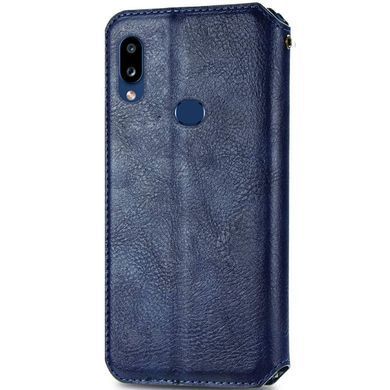 Кожаный чехол книжка GETMAN Cubic (PU) для Samsung Galaxy A10s Синий