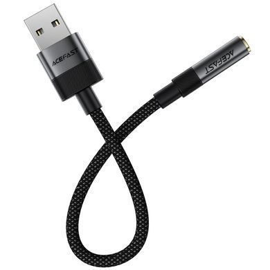Переходник Acefast J13 USB male to AUX 3.5mm female Black