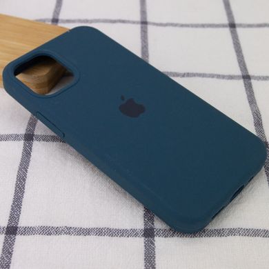 Уценка Чехол Silicone Case Full Protective (AA) для Apple iPhone 12 Pro Max (6.7") Дефект упаковки / Синий / Cosmos blue