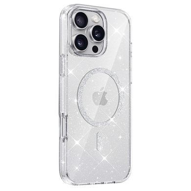 Чехол TPU Eclipse Sparkle Magnetic Fit для Apple iPhone 16 Pro (6.3") Clear