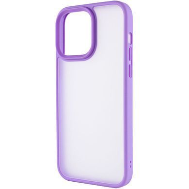 TPU+PC чохол Metal Buttons для Apple iPhone 14 Pro Max (6.7") Бузковий / Light Purple