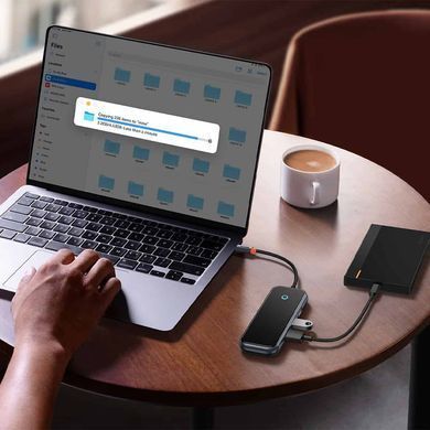 Переходник Baseus Hub AcmeJoy 5-Port Type-C (HDMI*1+USB3.0*2+USB2.0*1+Type-C PD&Data*1) (WKJZ) Dark Gray