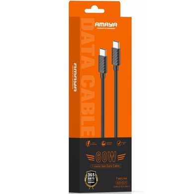 Дата кабель Amaya 77CC Type-C to Type-C 60W (1m) Black