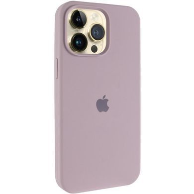 Чохол Silicone Case (AA) Logo with MagSafe для Apple iPhone 15 Pro Max (6.7") Сірий / Lavender