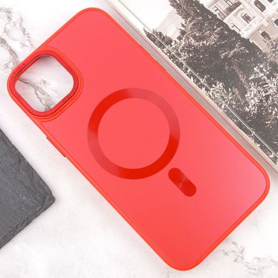 Чехол TPU+Glass Sapphire Midnight Open Camera with MagSafe для Apple iPhone 15 Plus (6.7") Красный / Red