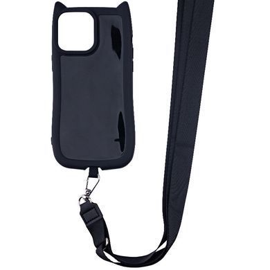 Чехол TPU GETMAN Cat with straps для Apple iPhone 15 (6.1") Black