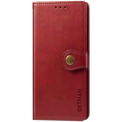 Кожаный чехол-книжка GETMAN Gallant (PU) для Samsung Galaxy A14 4G/5G Красный