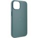 Шкіряний чохол Leather Case (AA) with MagSafe для Apple iPhone 14 (6.1") Pine green фото 4