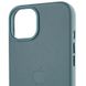 Шкіряний чохол Leather Case (AA) with MagSafe для Apple iPhone 14 (6.1") Pine green фото 5