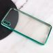 Прозрачный силиконовый чехол глянцевая окантовка Full Camera для Apple iPhone XS Max (6.5") Зеленый фото 2