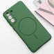 Чехол Silicone Cover Lakshmi Full Camera (AA) with Magnetic Fit для Samsung Galaxy S21 FE Зеленый / Dark green фото 2