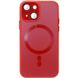 Чехол TPU+Glass Sapphire Midnight with MagSafe для Apple iPhone 15 (6.1") Красный / Red фото 1