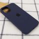 Чехол Silicone Case Full Protective (AA) для Apple iPhone 16 Pro (6.3") Темно-синий / Midnight blue фото 2