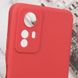 Силиконовый чехол Candy Full Camera для Xiaomi Redmi Note 12S Красный / Camellia фото 3