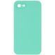 Silicone Case Square Full Camera Protective (AA) NOLOGO для Apple iPhone 7 / 8 / SE (2020) (4.7") Бирюзовый / Turquoise