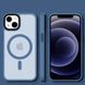 TPU+PC чехол Metal Buttons with MagSafe Colorful для Apple iPhone 13 (6.1") Голубой фото 2